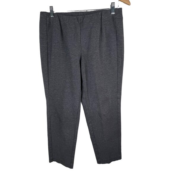 J Jill Pants Size Medium Petite Ponte Slim Crop Elastic Waist Minimal Classic - Picture 1 of 9